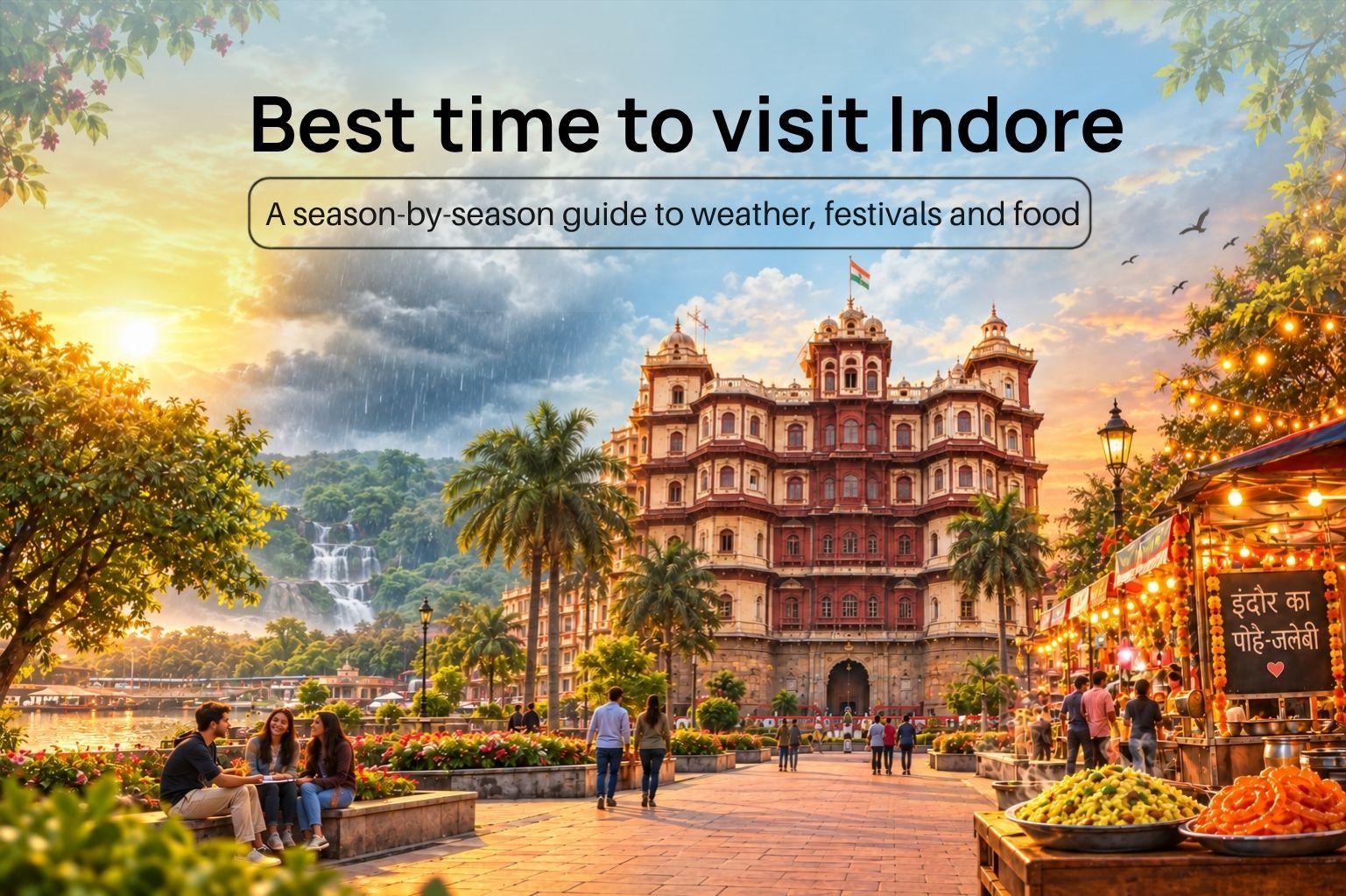 Best time to visit Indore travel banner